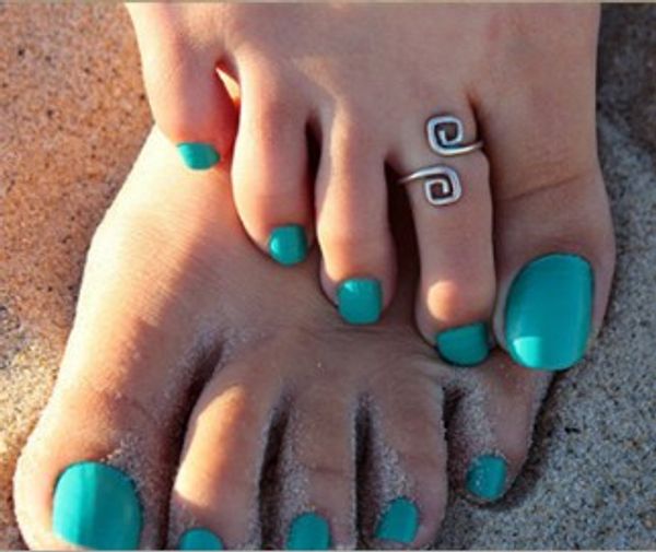 

womens open totem toe rings boho jewelry antique silver adjustable toe rings fashion jewelry accessories womens toe rings, Red;blue