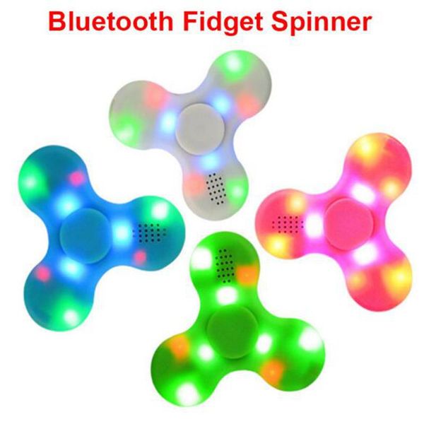 

hand spinner bluetooth speaker led spinner portable bluetooth speaker edc for autism kids fidget toy fast shipping