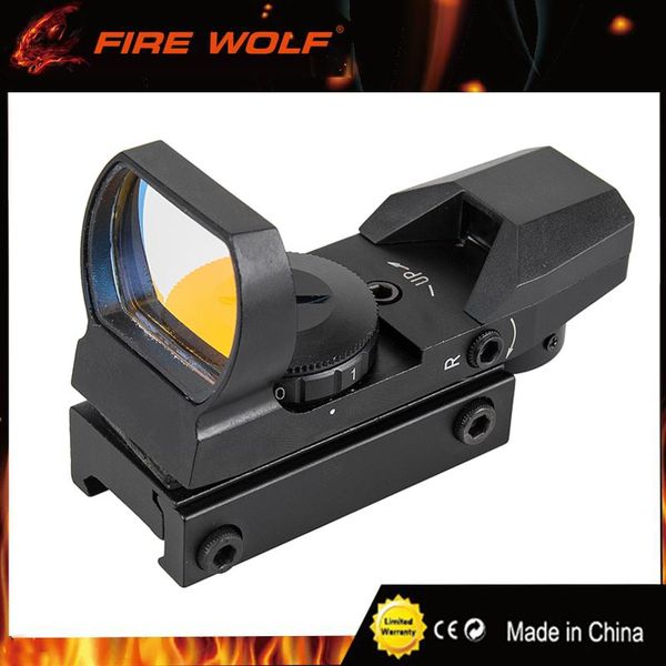 

FIRE WOLF 1x22x33mm Multi 4 Reticle Electro Red Dot Sight Riflescope with Mount for 20mm Rail