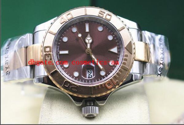 

fashion luxury wristwatch automatic mechanical 40mm unwron 116621 rose pink gold steel chocolate brown men watches quality, Slivery;brown