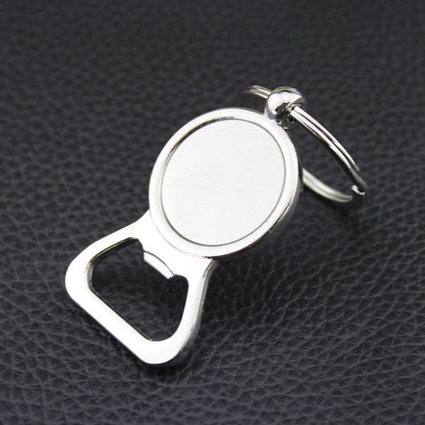 

Бутылка для пива для ключей для ключей Silver DIY для 25-миллиметрового стекла Cabochon Keycha