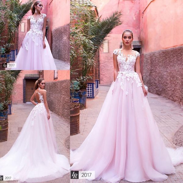 

elegant modest a-line dubai saudi arabic style wedding dress vintage appliques lace cap sleeves backless bridal gown custom made plus size, White