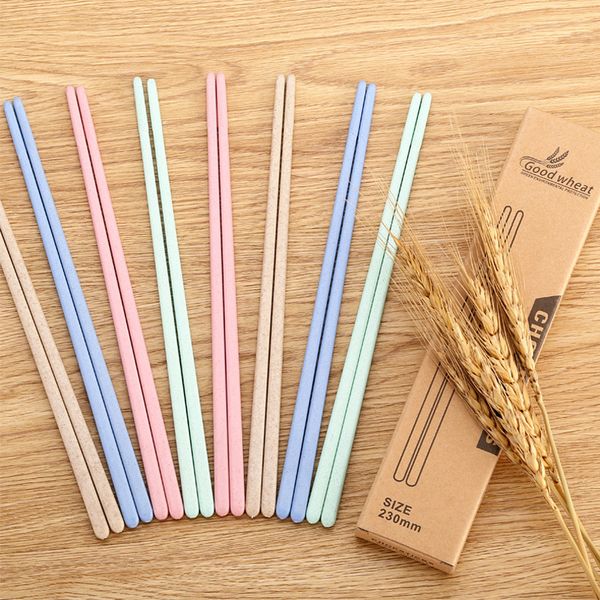 

4 pair/set Hotel eco-friendly PP Wheat Chopsticks noodle Food Sticks Household Tableware Disinfection Dinnerware Kitchen