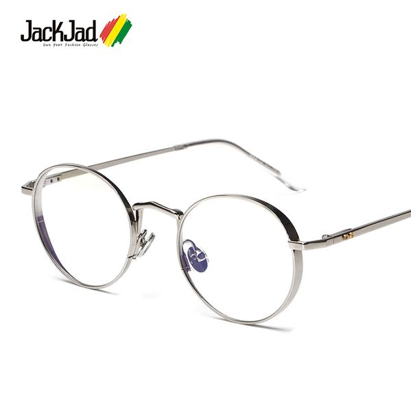 

wholesale- jackjad 2017 new fashion men women round metal liberty plain glasses brand design eyewear frame glasses frame oculos de grau, Silver