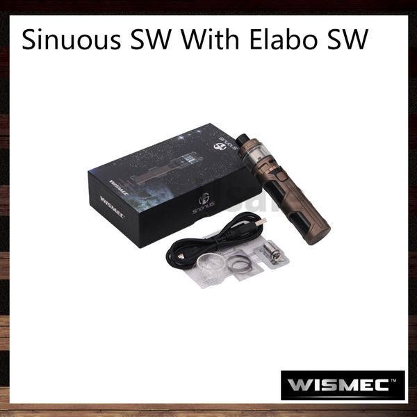 

Wismec Sinuous SW с комплектом Elabo SW 50 Вт Мод Встроенный аккумулятор 3000 мАч 2 мл / 4 мл Распылитель Elabo SW Разработано Sinuous 100% оригинал