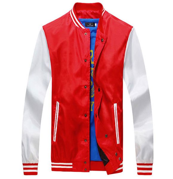 

wholesale- 2016 reflective jacket fashion design quick dry mens slim fit college baseball jacket casual stylish varsity jacket jaqueta, Black;brown