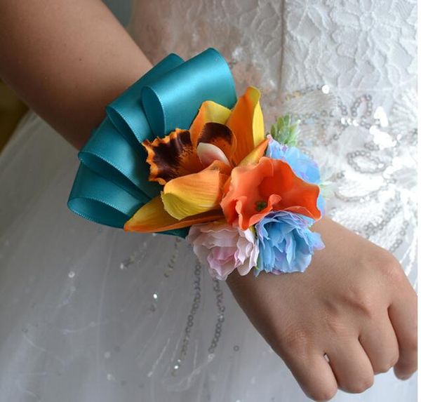 The Bride Sister Rose Wrist Flowers Wedding Bouquets Bridesmaids