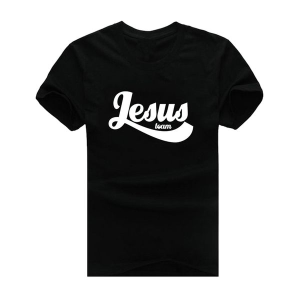 

jesus teamnew fashion man t-shirt cotton o neck mens short sleeve mens tshirt male tees wholesale, White;black