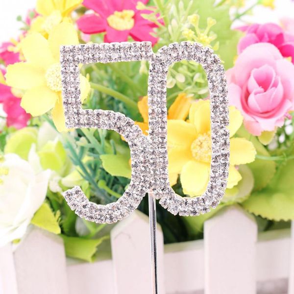 

wholesale-classic crystal rhinestone cake er number age 60th 50 21 birthday anniversary cross decoration