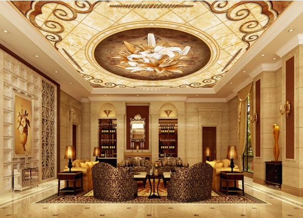 

fashion decor home decoration for bedroom european pastoral floral 3d zenith mural 3d ceiling murals wallpaper