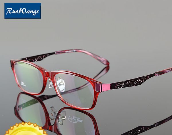 

wholesale- ruowangs eyeglasses women brand frame glasses spectacle frame oculos de grau prescription eye glasses optical frame myopia woman, Silver