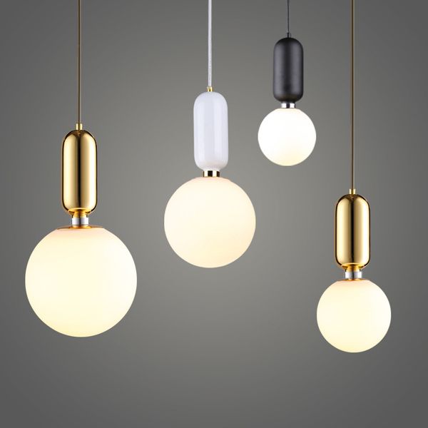 

nordic style glass ball pendant light single-head glass chandelier ball ceiling lamp fixture diameter 15cm/20cm/25cm