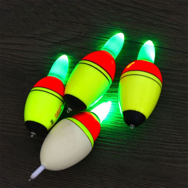 

wholesale- new hard tail plastic float bobber with led light seawater freshwater vertical buoy night fishing tcakle tool luminous float