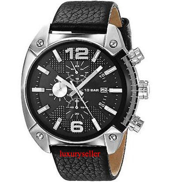 

New Men's 4341 'Overflow' Chronograph Black Leather Watch