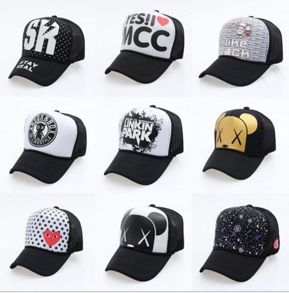 

Сетка дальнобойщик шляпа регулируемая Snapbacks установлены шапки папа шляпа Марка взрослых лето солнцезащитный козырек хип-хоп бейсболка для мужчин женщин
