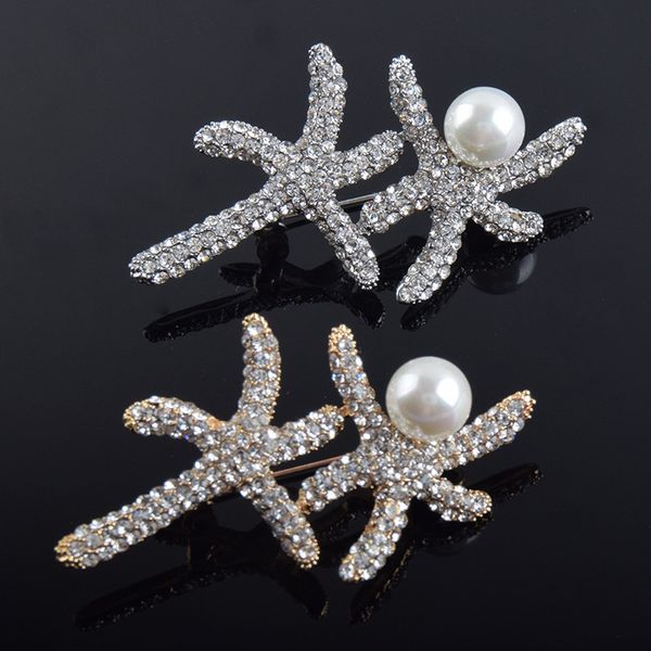 

happy starfish jewelry brooches pins fashion brooches gold brooch for wedding gifts for guest brooch wedding favors party favors, Gray