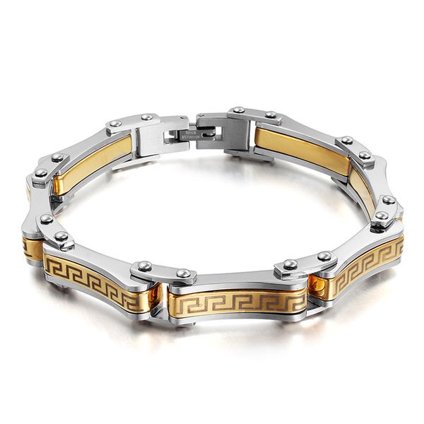 

luxury men bracelets & bangles charms bracelet for men jewelry silver & gold plated workmanship gifts br-114, White