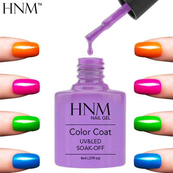 All'ingrosso-HNM 1 pz Gel UV Smalto per unghie a lunga durata 8ml Soak off Gel Polish LED Lampada UV Gel Lak Lacca Arte fai da te Vernis Semi Permanente