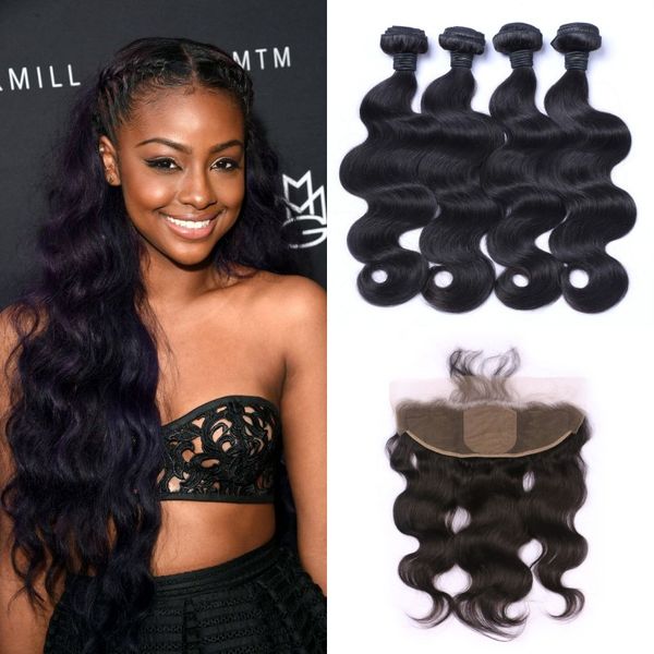 

Body wave hair weave bundle with ilk ba e frontal bleached knot malay ian body wave virgin hair with clo ure lauriej hair