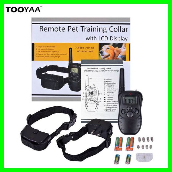 

dog training collars for 1 or 2 dogs waterproof shock levels training collars up to 300 metres remote range dog shock collar