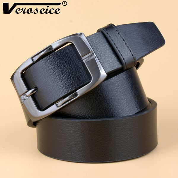 

wholesale- [veroseice] new arrival 2017 women belt brand designer genuine leather with pvc layer strap female belt for women waistband, Black;brown