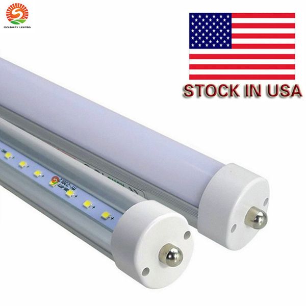 

t8 fa8 single pin led tube lights 8ft 40w 3500lm bulbs smd 2835 2400mm 8feet led fluorescent tube lighting lamps 85-265v