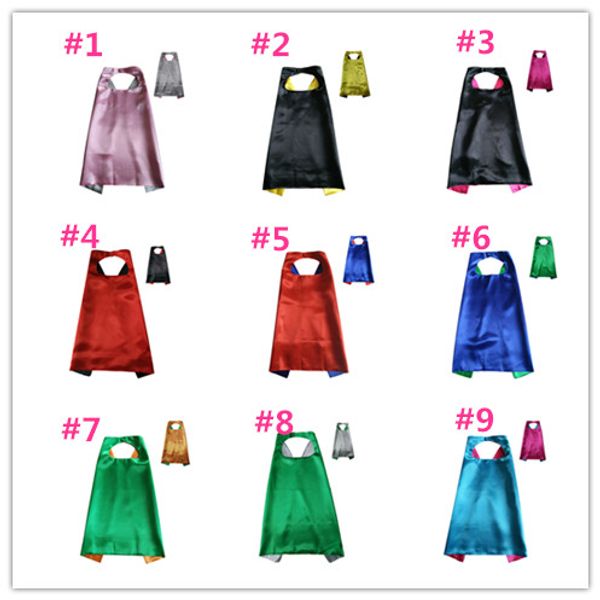 

11colours double side cape с 2 разными цветами 70 * 70см накидки для детей рождество хэллоуин косплей prop костюмы мыса l007, Blue