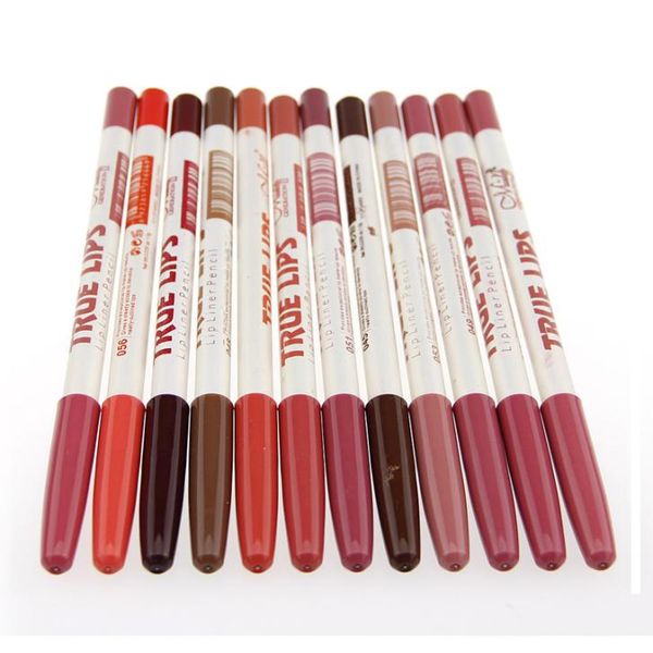 

wholesale- 12pcs/lot 15cm 12colors/set waterproof lip liner pencil women's professional long lasting lipliner lips makeup tools