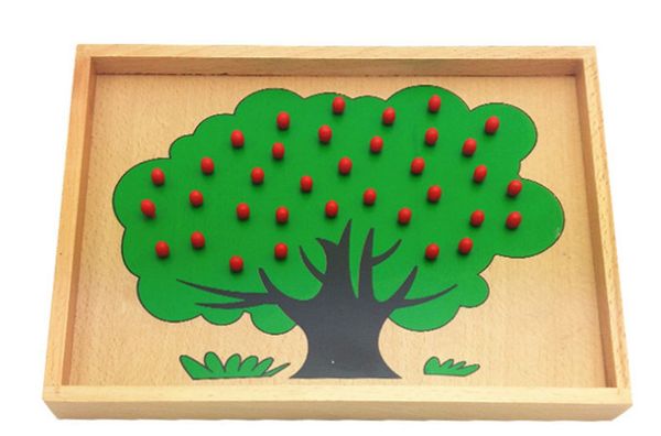 

новая деревянная игрушка детские развивающие игрушки монтессори игрушки яблоня подсчет обучения большой подарок бесплатная доставка