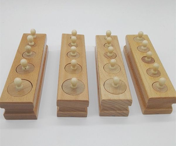 

новые деревянные игрушки детские монтессори цилиндровые блоки для раннего детства образование эффективное дошкольное обучение обучающие игру