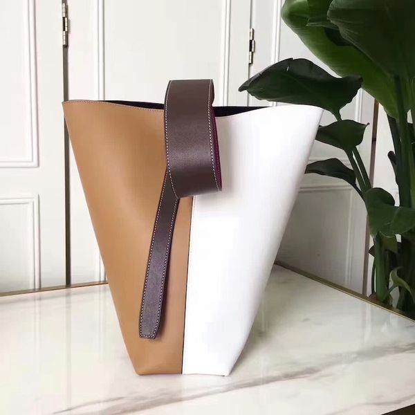 

White and brown color twi ted caba women fa hion bag brand bag twi ted caba bag houlder bag