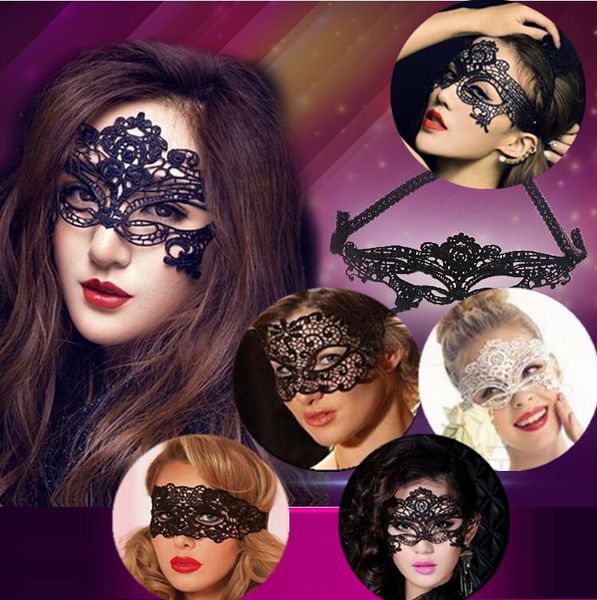 

new fashion lovely lace halloween masquerade venetian party half face mask lily woman lady mask for christmas disco a0185