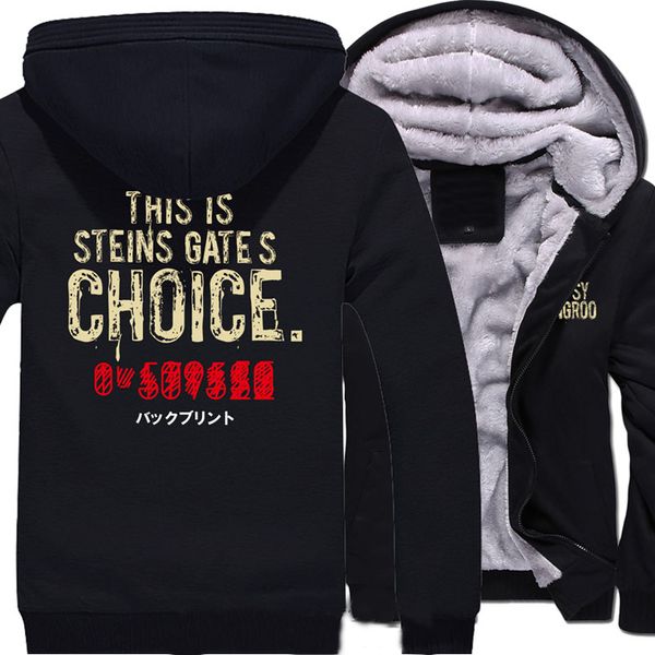 

Новая мода зима теплая STEINS ворота балахон аниме EL PSY CONGROO мужчины толстые капюшоно