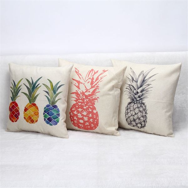

pillow cushion covers without pillow core 18x18 inches colorful pineapple throw pillow case cover sequins car decor