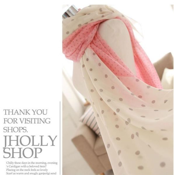 

ladies dot women pink large long cotton wholesale- wrap printing scarf scarves shawl fashion silk helisopus trdwf, White;black