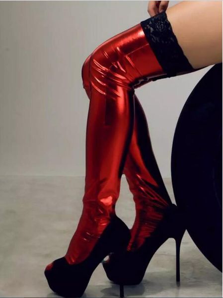 

женщины чулочно-носочные изделия свадьба эластичная кожа клей сексуальные эластичные чулки сексуальное женское белье искусственной кожи бедр, Black;white