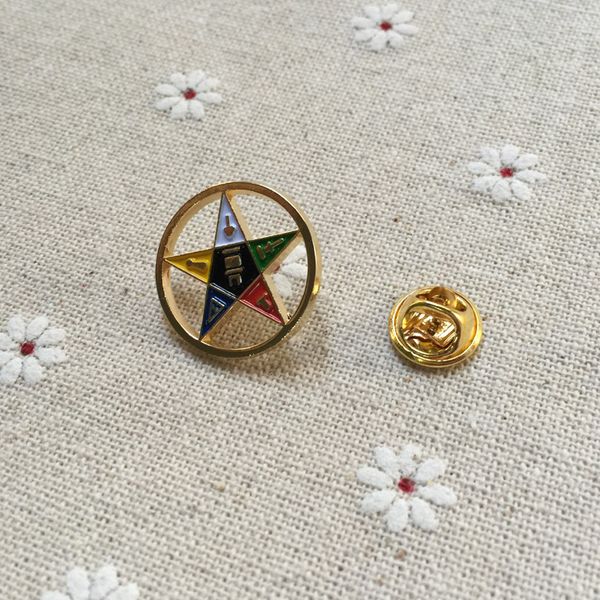 

50pcs custom asonary masons lapel pin and brooch souvenir metal craft masonic order of the eastern star cut out badge, Gray