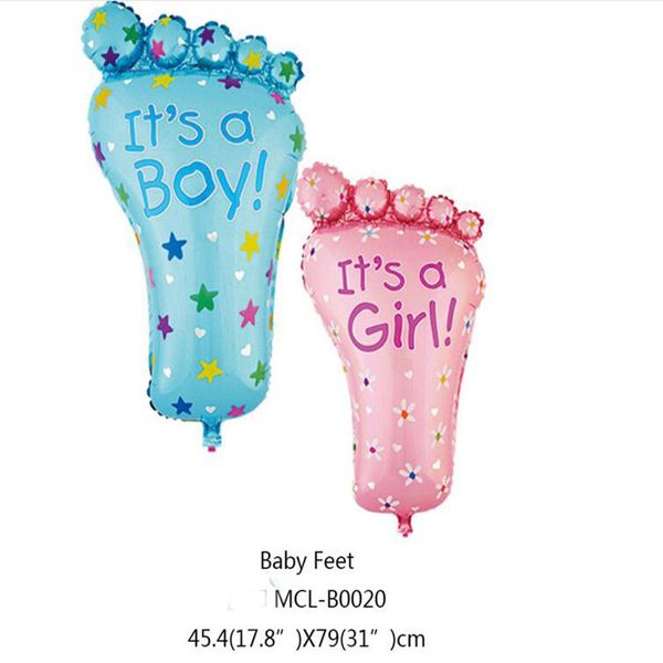 

31inch big feet color foil balloon party decoration baby boys girls birthday gift cartoon balloon toys