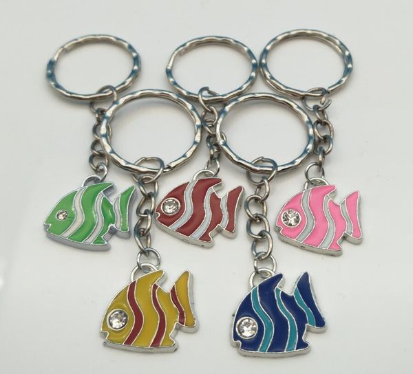 

горячая 50 шт./лот падение глазурь эмаль многоцветный горный хрусталь рыбы ротари омар clasp25mm брелок брелок сумка творческий лучший друг, Slivery;golden