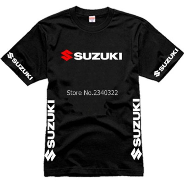 

wholesale- summer wholesale men suzuki motorsport team logo t-shirt cotton short sleeve o-neck t shirt size xs-xxl, White;black
