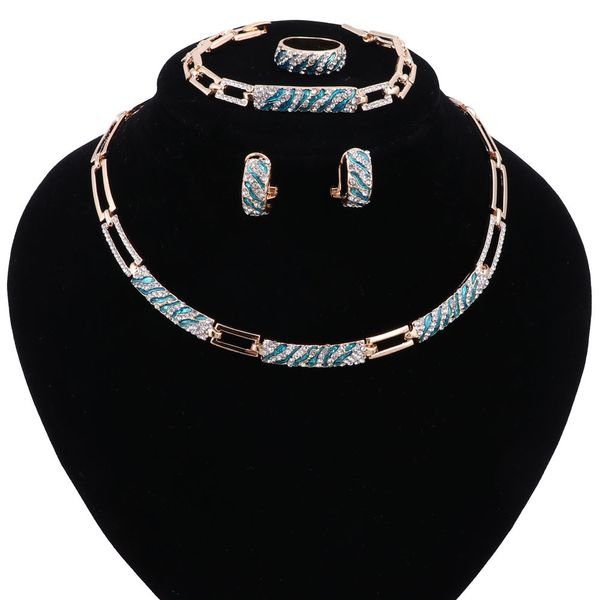 

african beads jewelry sets necklace crystal enamel african maxi statement jewelry wedding bridal pendant dress accessories, Black