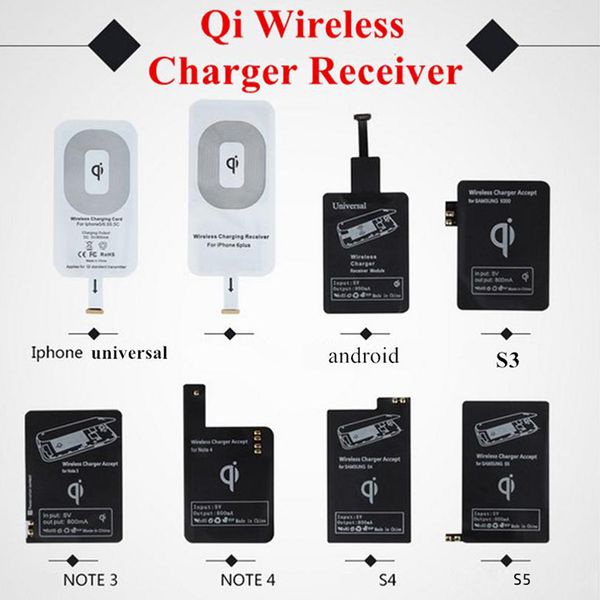 

Qi wirele charger receiver module high peed charging adapter for iphone 7 6 6 plu 5 am ung galaxy 4 5 note3 note4 type c