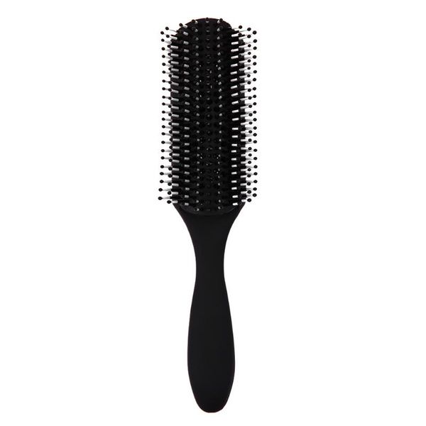 Retro Matte Handle Curly Hair Comb Black Anti Static Head Scalp