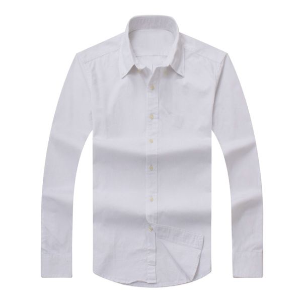 

2017 new fall men's long sleeve shirt cotton shirt men's polo casual solid regular fit men's shirts fashion ing, White;black