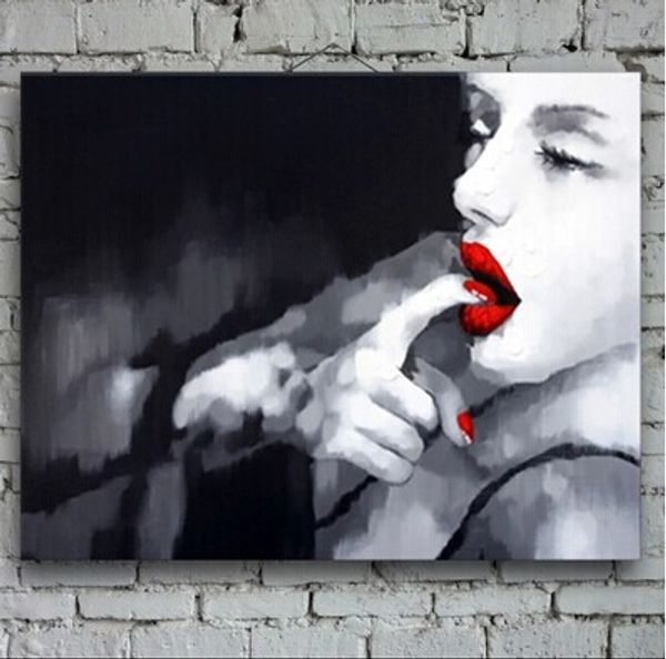 Grande Qualidade Sexy Beauty Girl Picture Pinturas sobre Tela Moderna Decorado Pinturas na Sala de estar ou Quarto Pintado À Mão Sem Moldura