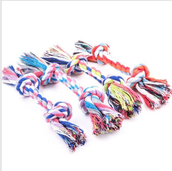 Cão de estimação do natal mastigar brinquedo Corda Divertido Pet Chews Nó Brinquedo de Algodão Stripe Corda Brinquedo Do Cão Durável de Alta Qualidade Acessórios para cães