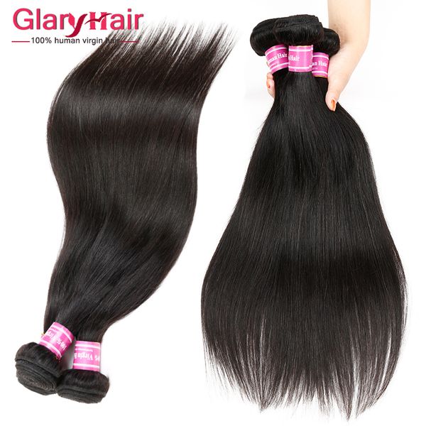 

brazilian virgin straight human hair bundles peruvian malaysian indian human hair weave extensions brazilian human braiding hair weft, Black
