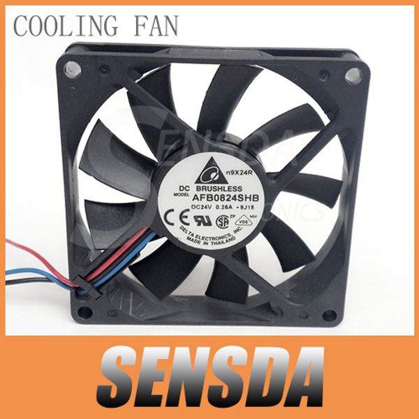 

wholesale delta electronics afb0824shb 8015 80mm 8cm 80x80x15 mm dc 24v 0.26a 3-pin industrial server cooling fan