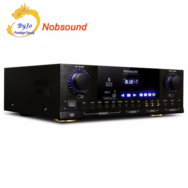 

Nobsound PM1000 профессиональный КТВ караоке Bluetooth усилитель мощности 250 Вт+250 Вт поддержка MP5 USB / SD играть обезьяна музыка поддержка 220 В и 110 в