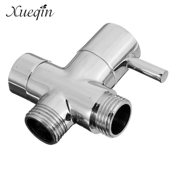 

wholesale- xueqin brass 1/2" bathroom shower faucet tee connector chrome plated 3 way diverter toilet bidet shattaf valve